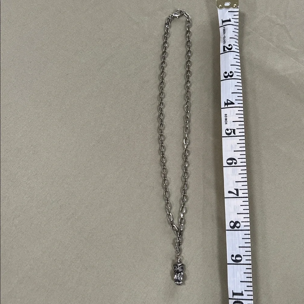 Silver chain Owl Pendant Necklace